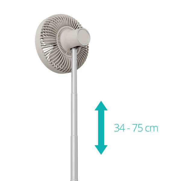 Duux Fan | Rize Flex | Stand Fan | Greige | Diameter 21 cm | Number of speeds 4 | Oscillation | 10 W - Image 7
