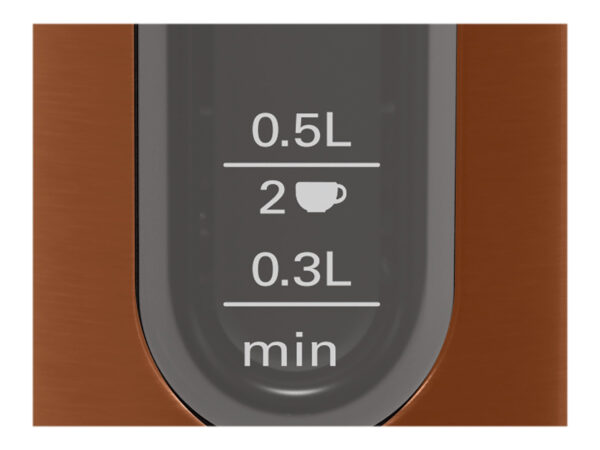 Bosch | Kettle | TWK4P439 | Electric | 2400 W | 1.7 L | Stainless steel | 360° rotational base | Copper - Image 6