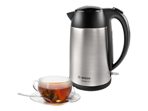 Bosch | Kettle | DesignLine TWK3P420 | Electric | 2400 W | 1.7 L | Stainless steel | 360° rotational base | Stainless steel/Black - Image 4