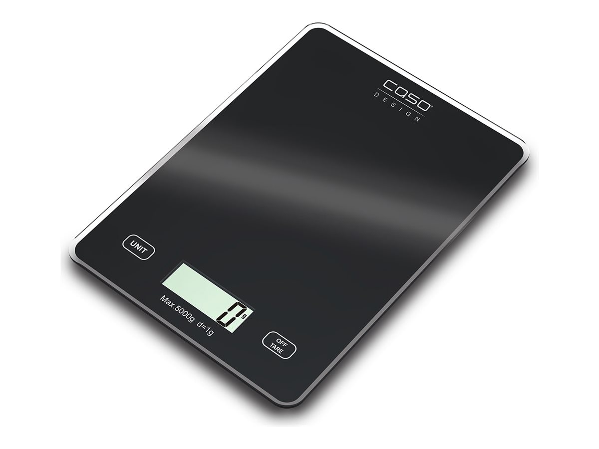 Caso | Kitchen scale | Slim | Maximum weight (capacity) 5 kg | Graduation 1 g | Black - Image 2