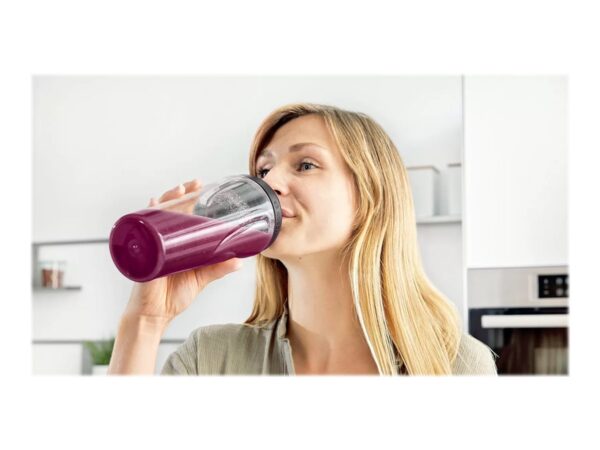 Bosch | VitaPower ToGo Smoothie Maker | MMB2111S | Tabletop | 450 W | Jar material Tritan | Jar capacity 0.6 L | Ice crushing | Silver - Image 6