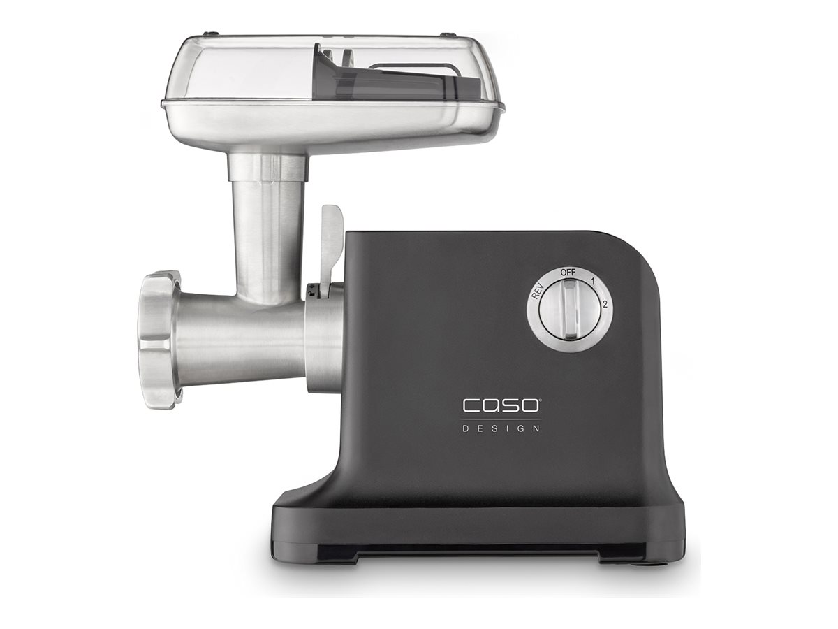 Caso | Meat Grinder | FW 2000 | Black | 2000 W | Number of speeds 2 | Throughput (kg/min) 2.5 | 3 perforated discs, Shortbread attachment with 4 moulds, Sausage filler, Stuffer, Drip tray - Image 2