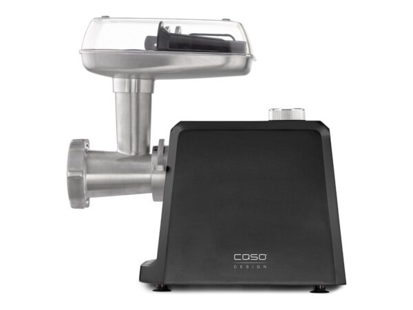 Caso | Meat Mincer | FW 2500 | Black | 2500 W | Number of speeds 2 | Throughput (kg/min) 2.5 | 3 stainless steel cutting plates (3 mm, 5 mm and 8 mm), Sausage filler, Cookie attachment with 4 moulds, Stuffer - Image 2