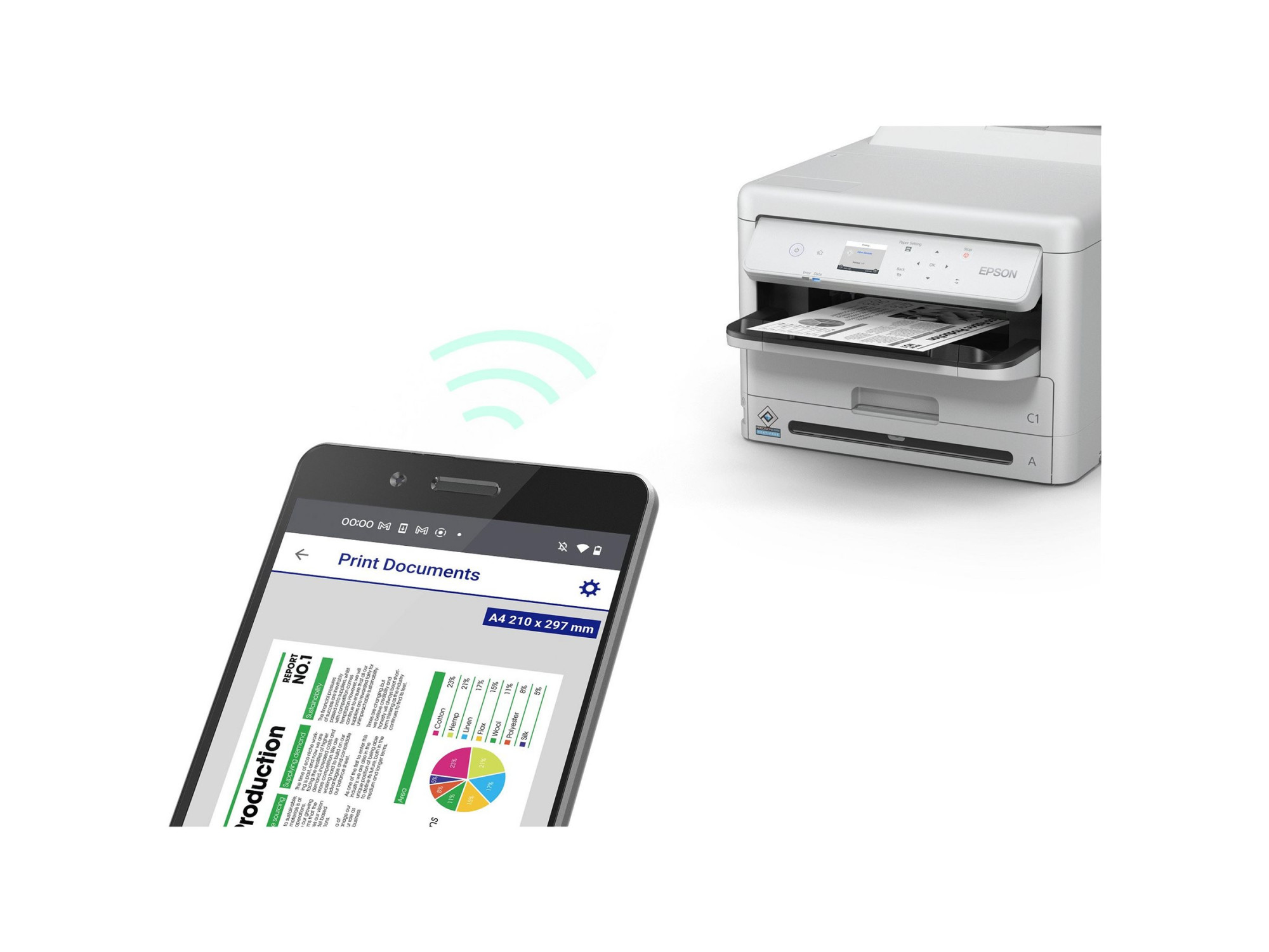 Epson WorkForce Pro | WF-M5399DW | Inkjet | Mono | Inkjet Printer | Wi-Fi | Grey - Image 7