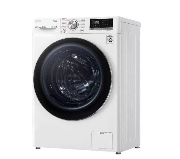 LG Washing machine with dryer | F2DV5S8S2E | Energy efficiency class C/E | Front loading | Washing capacity 8.5 kg | 1200 RPM | Depth 48 cm | Width 60 cm | Display | LED | Drying system | Drying capacity 5 kg | Steam function | Direct drive | Wi-Fi | White - Image 8