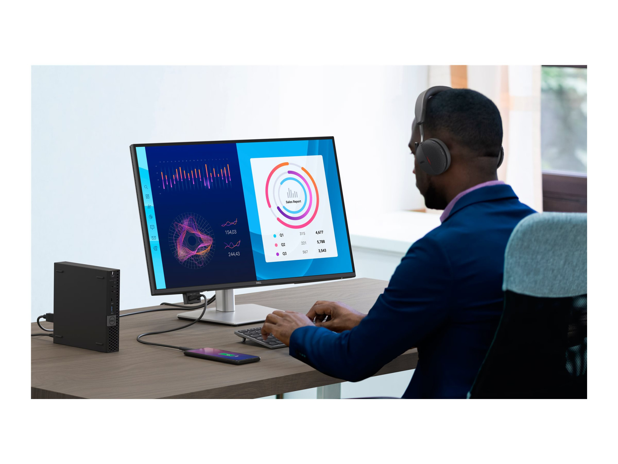 Dell | P2725D | 27 " | IPS | 16:9 | 100 Hz | 5 ms | 2560 x 1440 pixels | 350 cd/m² | HDMI ports quantity 1 - Image 17