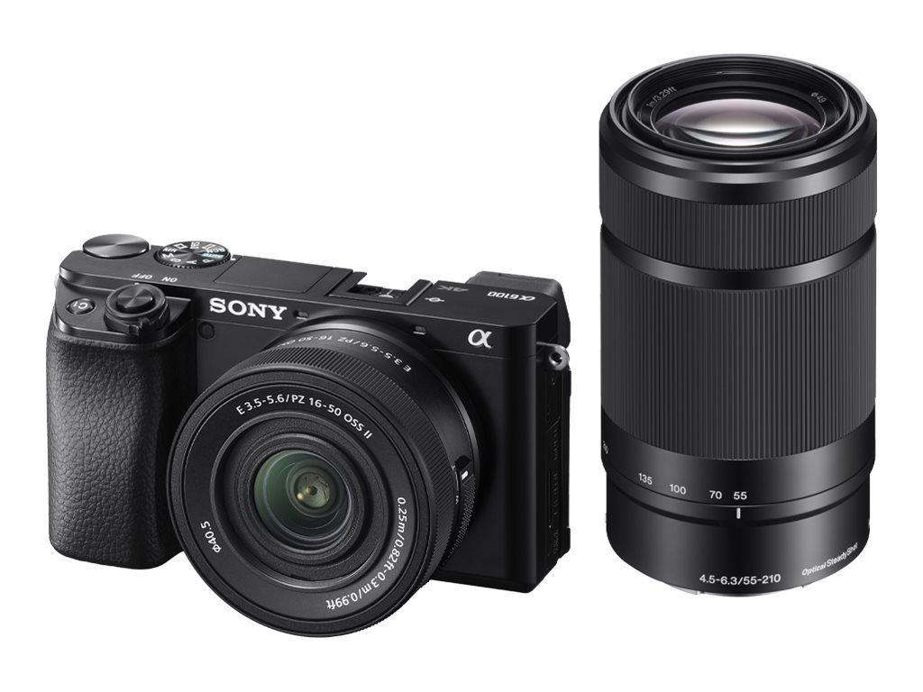Sony ILCE-6100 Mirrorless Camera + 16-50mm + 55-210mm Lens | Sony