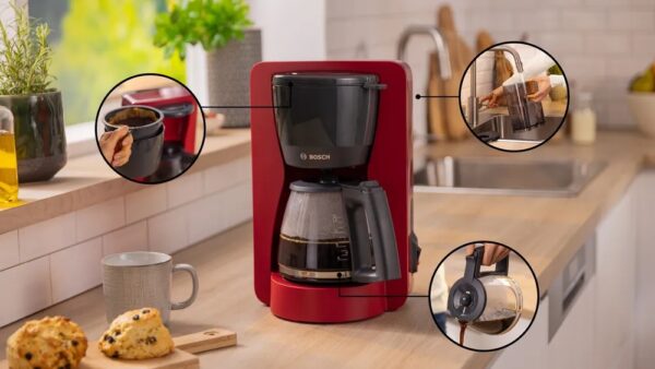 Bosch Coffee Maker | TKA2M114 MyMoment | Drip | 1200 W | Red - Image 2