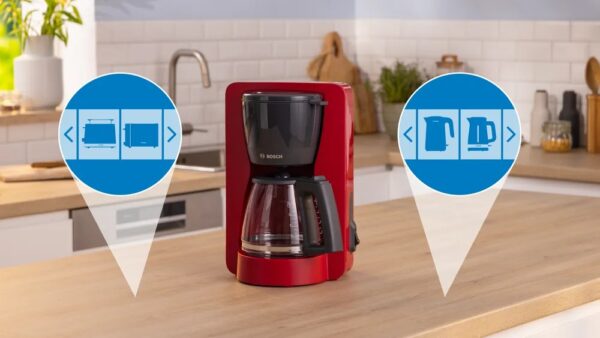 Bosch Coffee Maker | TKA2M114 MyMoment | Drip | 1200 W | Red - Image 3