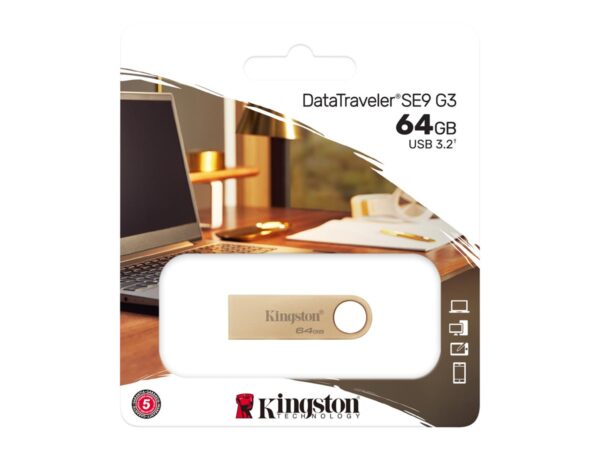 Kingston DataTraveler SE9 G3 | 64 GB | USB 3.2 | Gold - Image 6