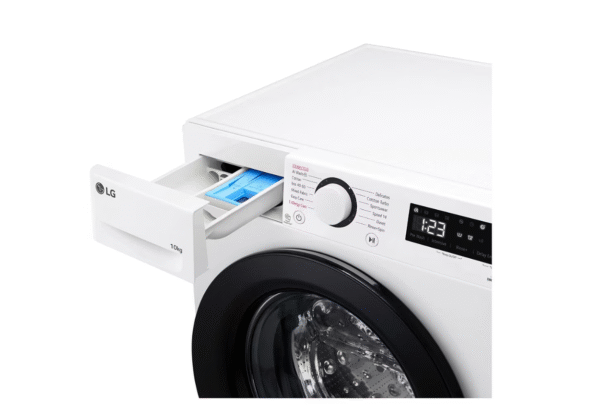LG Washing Machine | F4WR510SBW | Energy efficiency class A-10% | Front loading | Washing capacity 10 kg | 1400 RPM | Depth 57 cm | Width 60 cm | Display | LED | Steam function | Direct drive | White - Image 6
