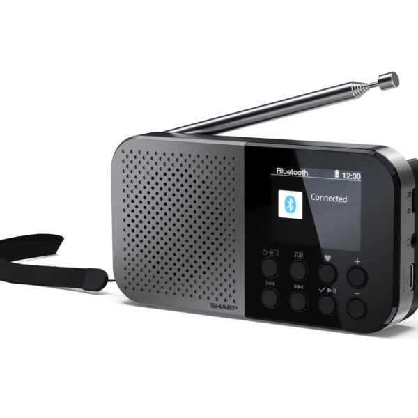 Sharp OSAKA Pocket/Handheld Portable Digital Radio | DR-P520(GY) | Bluetooth