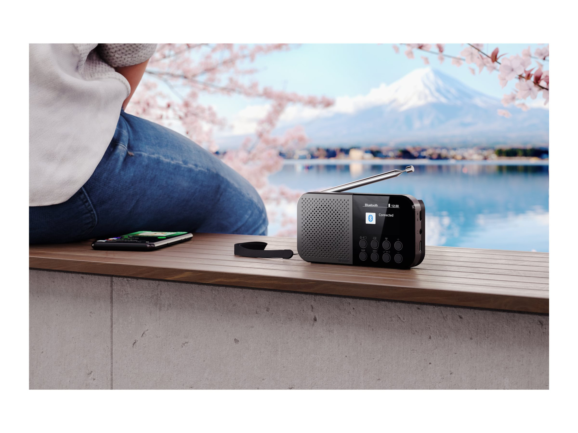 Sharp OSAKA Pocket/Handheld Portable Digital Radio | DR-P520(GY) | Bluetooth - Image 7