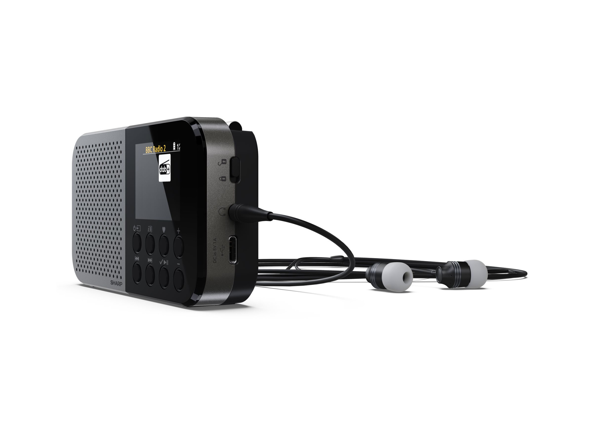 Sharp OSAKA Pocket/Handheld Portable Digital Radio | DR-P520(GY) | Bluetooth - Image 11