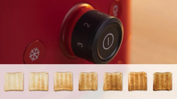 Bosch Compact Toaster | TAT3M124 MyMoment | Number of slots 2 | Housing material Plastic | Red - Image 6
