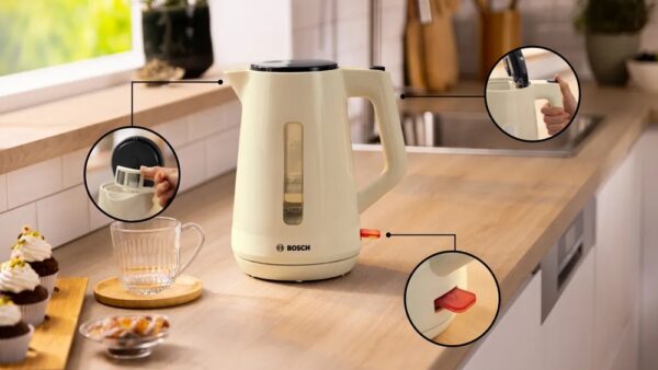 Bosch Kettle | TWK1M127 | Electric | 2400 W | 1.7 L | Plastic | Creamy - Image 6