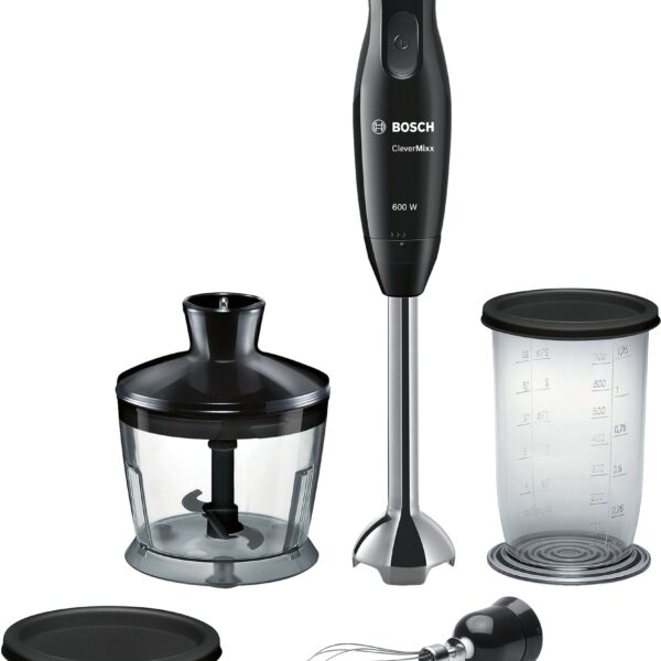Bosch | Blender | CleverMixx MSM2650B | Hand Blender | 600 W | Jar material Plastic | Chopper | Mini chopper | Black