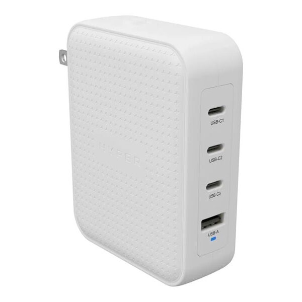 Hyper HyperJuice 145W USB-C GaN Travel Charger with 4 Ports - White | Hyper