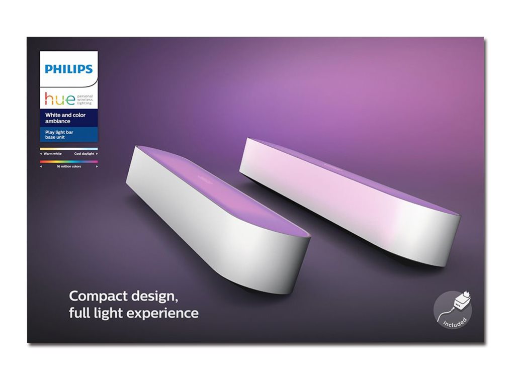 Philips Hue Play WCA Lightbar Base, Twin pack, White | 42 W | 2000-6500 Hue White Colour Ambiance - Image 8