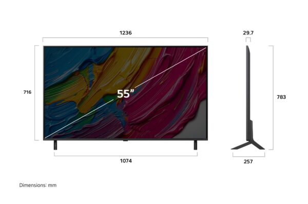 LG 55QNED80A3A | 55 | Smart TV | webOS | UHD | Black - Image 5