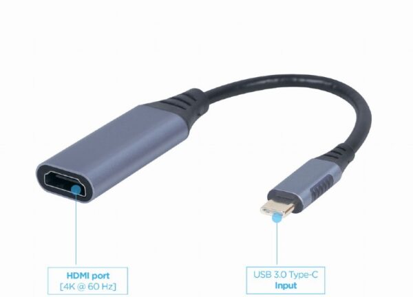 Cablexpert USB Type-C to HDMI display adapter, Space grey | A-USB3C-HDMI-01 - Image 5
