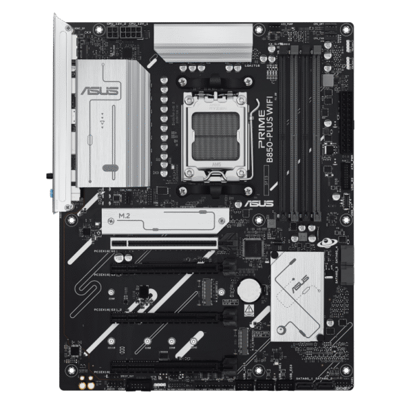 Asus PRIME B850-PLUS WIFI | Processor family AMD | Processor socket AM5 | DDR5 | Supported hard disk drive interfaces M.2, SATA | Number of SATA connectors 4