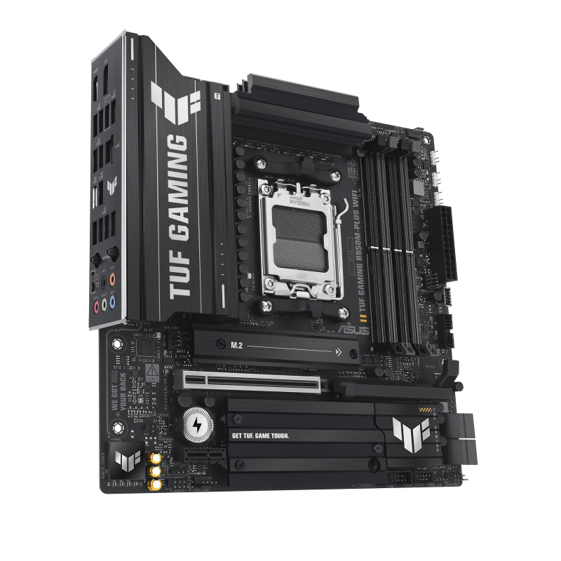 Asus TUF GAMING B850M-PLUS WIFI | Processor family AMD | Processor socket AM5 | DDR5 | Supported hard disk drive interfaces M.2, SATA | Number of SATA connectors 4 - Image 4