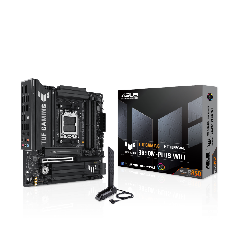 Asus TUF GAMING B850M-PLUS WIFI | Processor family AMD | Processor socket AM5 | DDR5 | Supported hard disk drive interfaces M.2, SATA | Number of SATA connectors 4 - Image 6