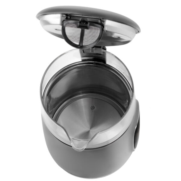 Adler Kettle with LED Display | AD 1305 | Electric | 2200 W | 1.7 L | Plastic | 360° rotational base | Grey - Image 5