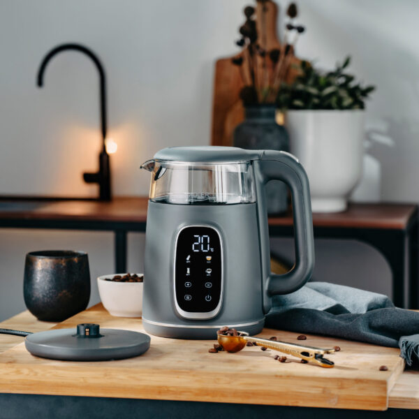 Adler Kettle with LED Display | AD 1305 | Electric | 2200 W | 1.7 L | Plastic | 360° rotational base | Grey - Image 11