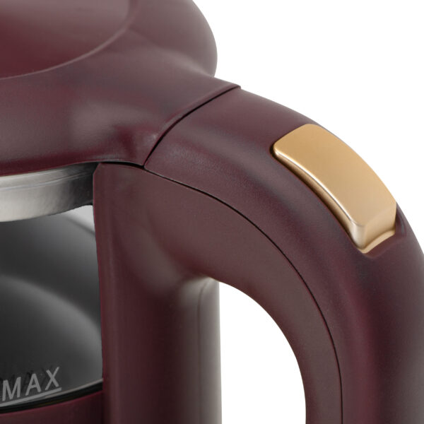 Adler Kettle with LED Display | AD 1305 | Electric | 2200 W | 1.7 L | Plastic | 360° rotational base | Burgundy - Image 7