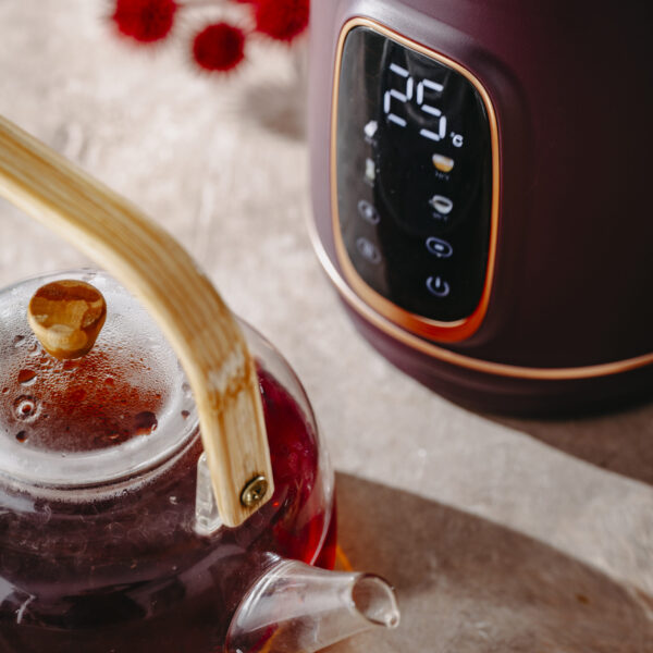 Adler Kettle with LED Display | AD 1305 | Electric | 2200 W | 1.7 L | Plastic | 360° rotational base | Burgundy - Image 10