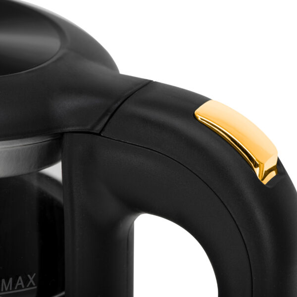 Adler Kettle with LED Display | AD 1305 | Electric | 2200 W | 1.7 L | Plastic | 360° rotational base | Black/Gold - Image 7