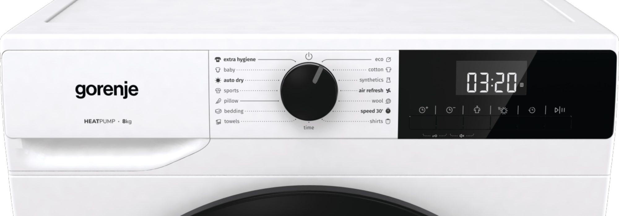 Gorenje Dryer Machine | DHNE82 | Energy efficiency class Class D | Front loading | 8 kg | LED | Depth 55 cm | White - Image 8