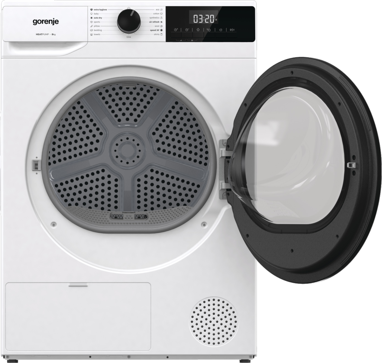 Gorenje Dryer Machine | DHNE82 | Energy efficiency class Class D | Front loading | 8 kg | LED | Depth 55 cm | White - Image 3