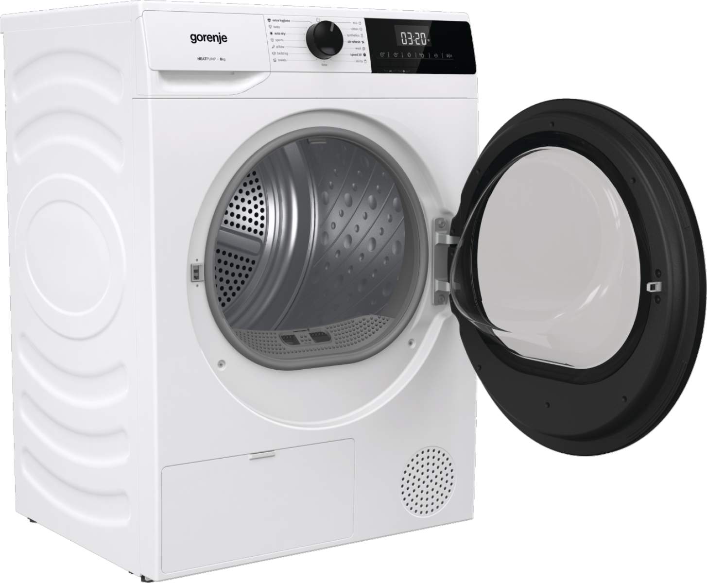 Gorenje Dryer Machine | DHNE82 | Energy efficiency class Class D | Front loading | 8 kg | LED | Depth 55 cm | White - Image 5