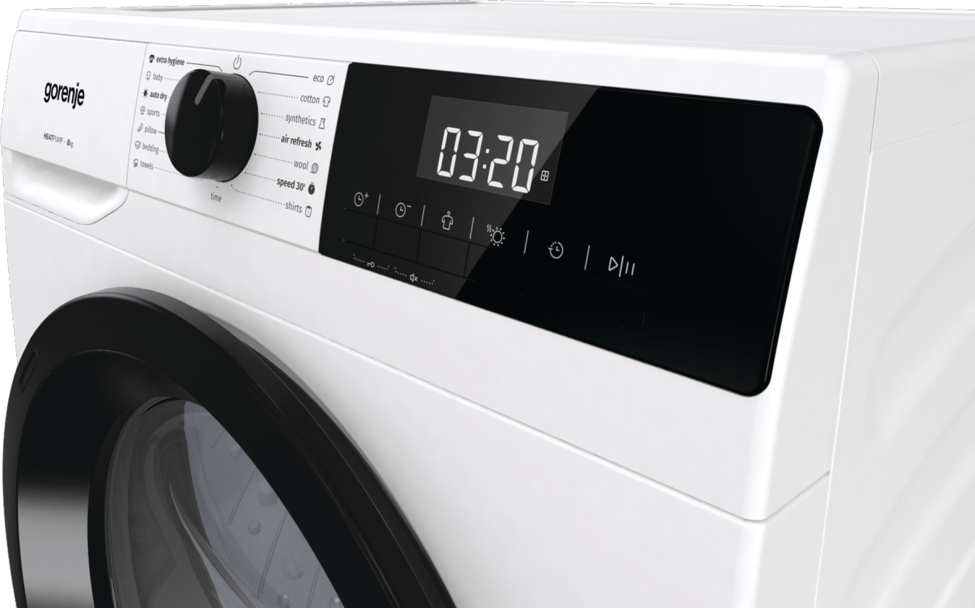 Gorenje Dryer Machine | DHNE82 | Energy efficiency class Class D | Front loading | 8 kg | LED | Depth 55 cm | White - Image 7