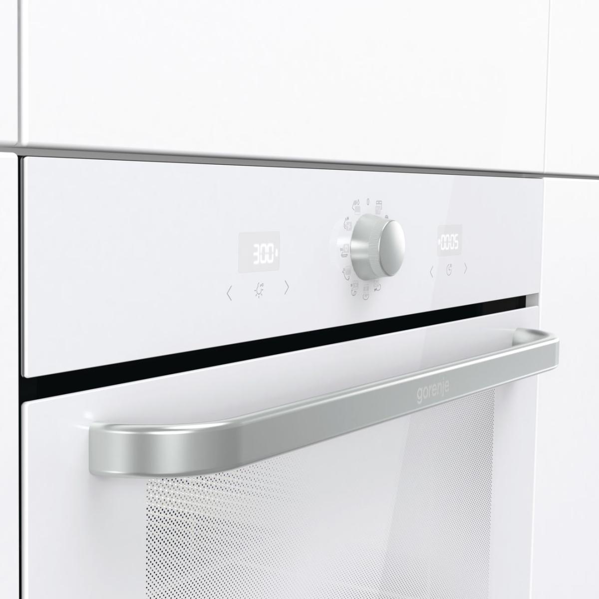 Gorenje Oven | BOS6737SYW | 77 L | Electric | AquaClean | Mechanical control | Steam function | Height 59.5 cm | Width 59.5 cm | White - Image 3