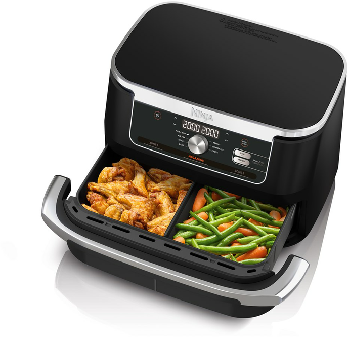 NINJA | Double Air Fryer | AF500EU Foodi FlexDrawer | Power 2470 W | Capacity 10.4 L | Black - Image 6