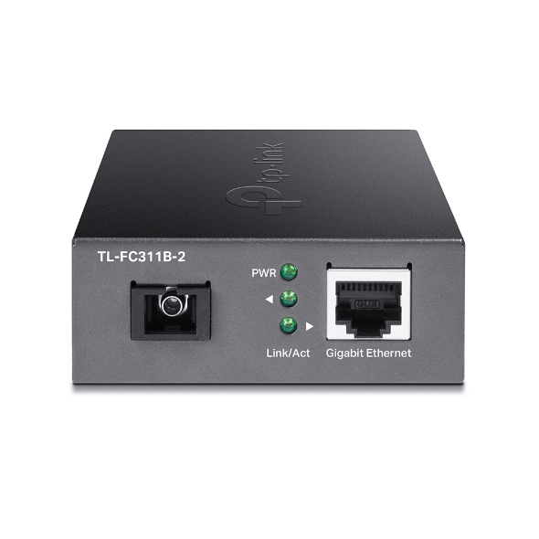 TP-LINK | Gigabit Single-Mode WDM Media Converter | TL-FC311B-2 | Gigabit SC Fiber Port | 10/100/1000 Mbps RJ45 Port (Auto MDI/MDIX)