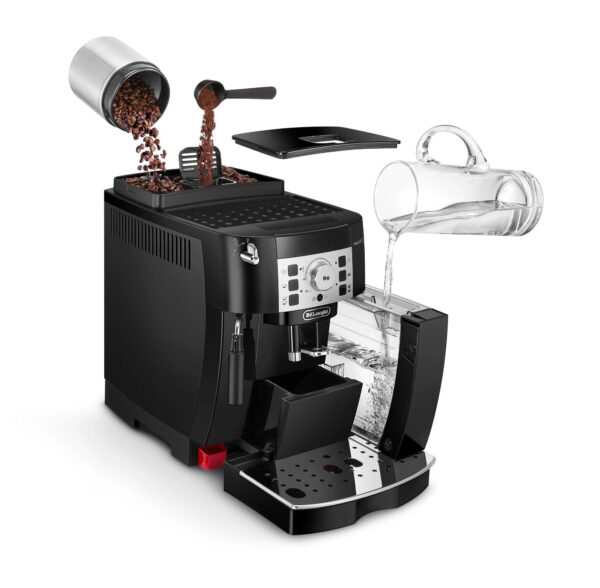 Delonghi | Coffee Maker | ECAM22.115.B Magnifica S | Pump pressure 15 bar | Built-in milk frother | Automatic | 1450 W | Black - Image 6