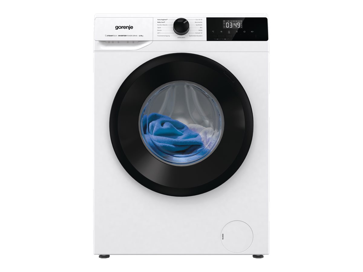 Gorenje Washing Machine | WNHPI94A1PS | Energy efficiency class A | Front loading | Washing capacity 9 kg | 1400 RPM | Depth 54 cm | Width 60 cm | Display | LED | Steam function | White