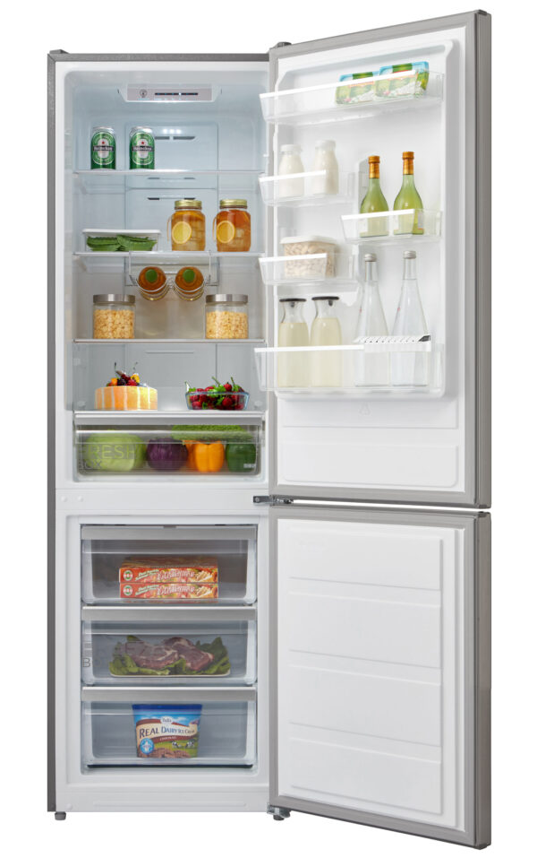 Midea Refrigerator | MDRB424FGE02I | Energy efficiency class E | Free standing | Combi | Height 188 cm | No Frost system | Fridge net capacity 224 L | Freezer net capacity 86 L | 42 dB | Grey - Image 9