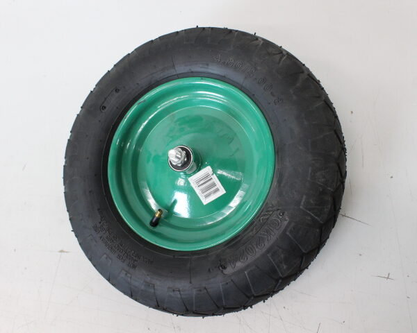 SALE OUT. WHEEL PNEU.400/METAL.BEARING+AXLE/4PR.GREEN*** | Geko MISSING VENT CAP