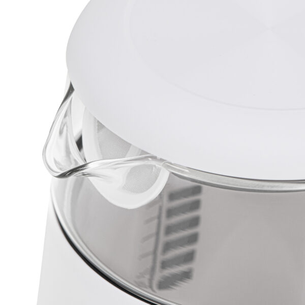 Adler Kettle with LED Display | AD 1305 | Electric | 2200 W | 1.7 L | Plastic | 360° rotational base | White/Silver - Image 7