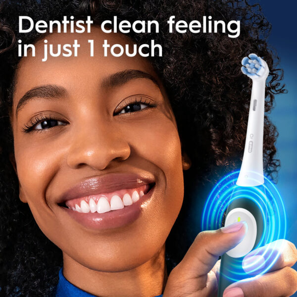Oral-B Electric Toothbrush with Pressure sensor | iO2 | Rechargeable | For adults | Number of brush heads included 2 | Number of teeth brushing modes 3 | Forest Green - Image 5