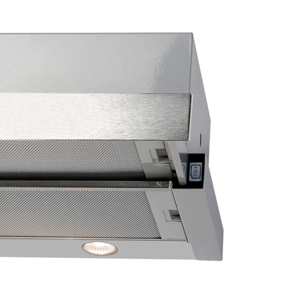 CATA | Hood | TF 2003 Duralum 600 | Telescopic | Energy efficiency class C | Width 60 cm | 390 m³/h | Mechanical control | LED | Stainless steel - Image 2