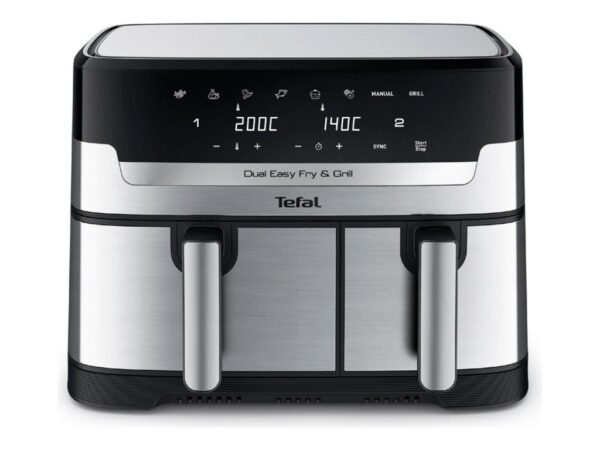 TEFAL Fryer | EY905D10 | Capacity 5.2+3.1 L | Hot air technology | Stainless Steel/Black - Image 3