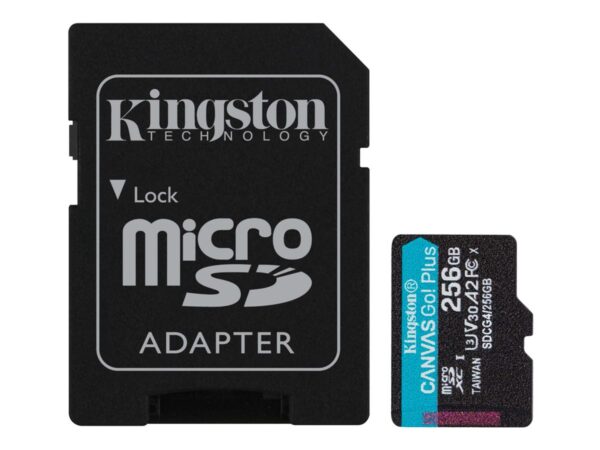 Kingston | Canvas Go! Plus | 256 GB | microSD | Flash memory class Class 10, UHS-I, U3, V30, A2 - Image 2