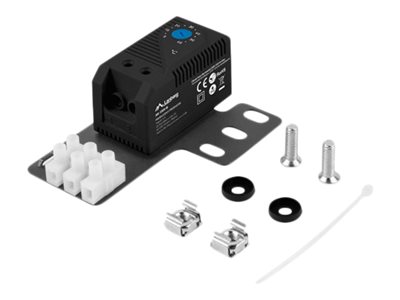 Lanberg Closed-loop thermostat 10A for rack cabinets with 19" ear and terminal block | AK-1505-B | Black